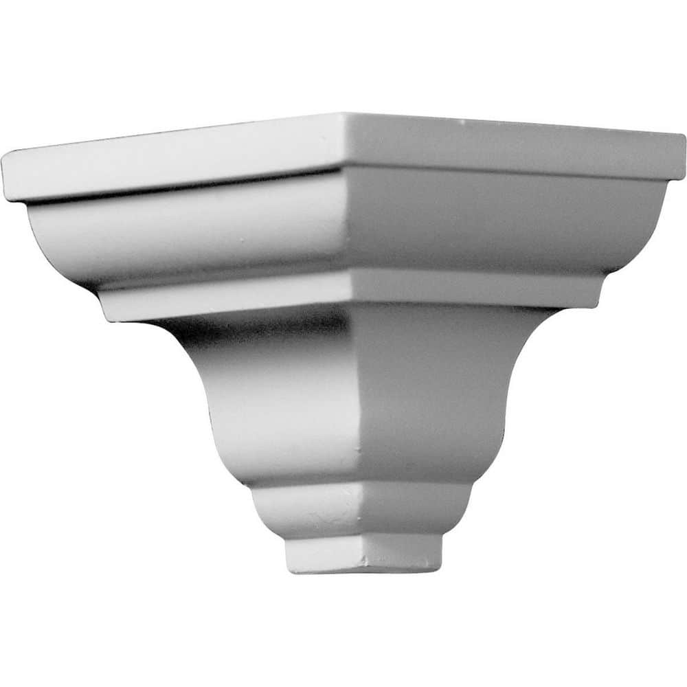 Ekena Millwork 3 in. x 3 in. x 3 in. Urethane Outside Corner Moulding (Matches Moulding MLD03X03X04PA) (1)