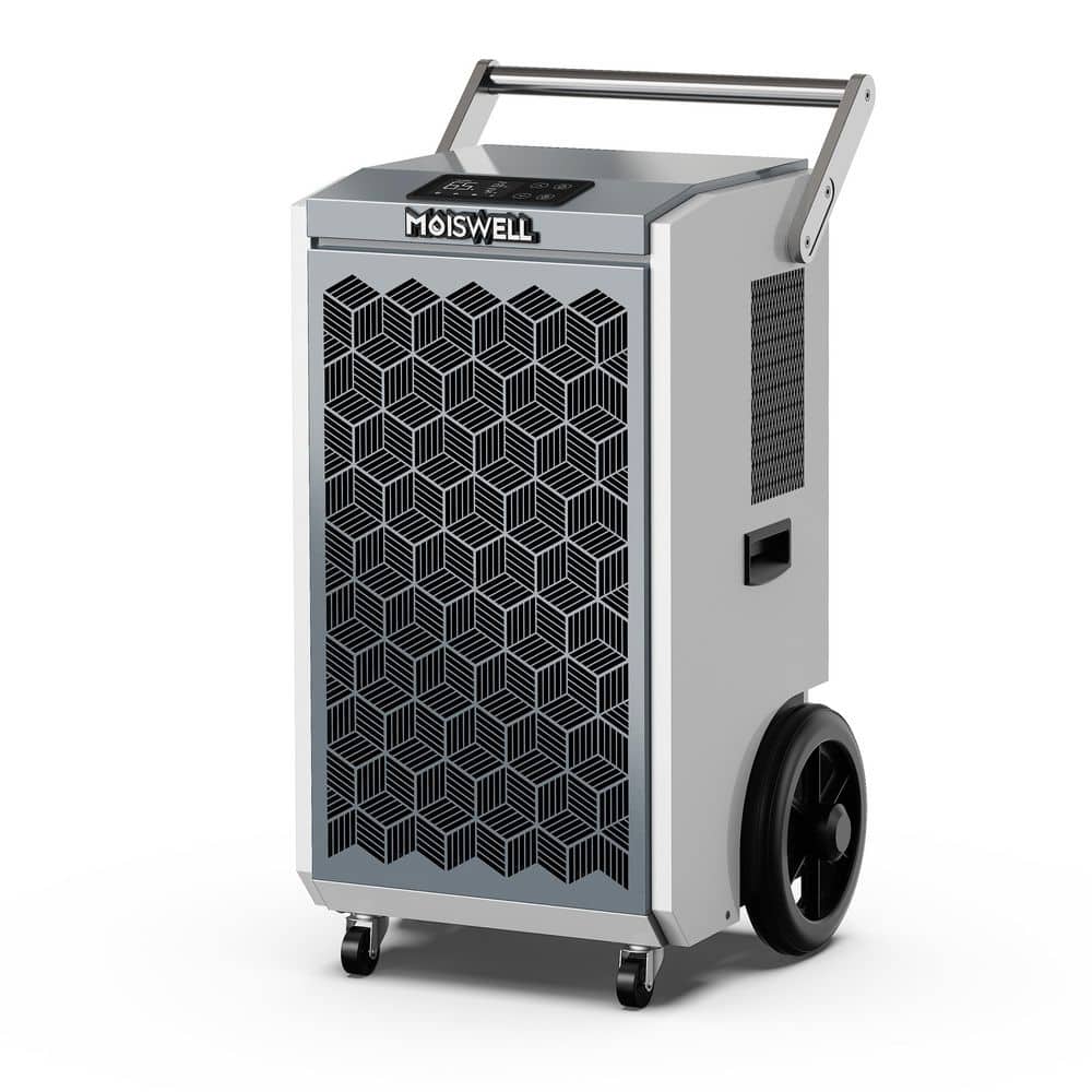 Moiswell 260 pt. 8,500 sq. ft. Bucketless Commercial Dehumidifier with Pump Drain Hose for Basement Warehouse in. White (1)