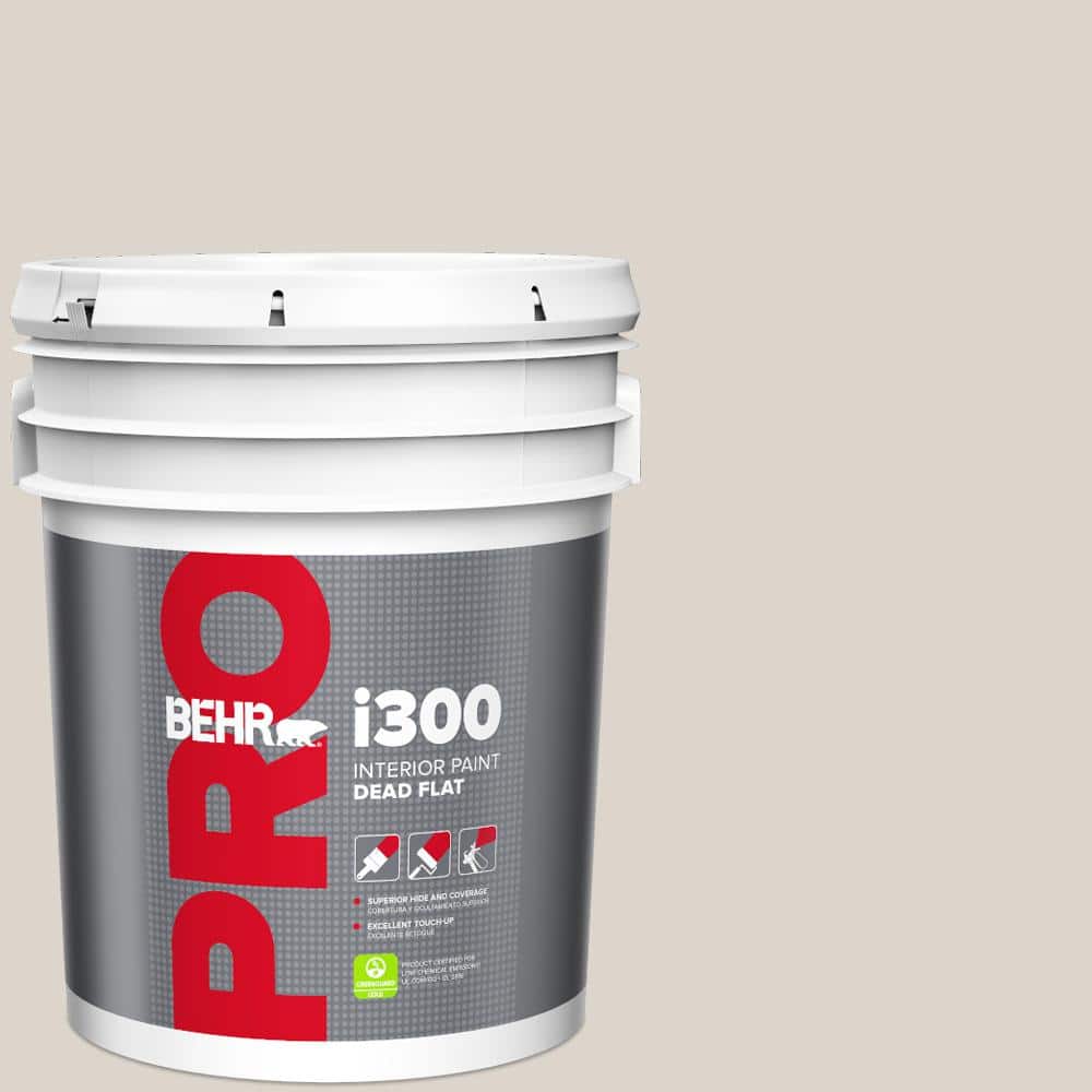 BEHR PRO 5 gal. #ECC-18-2 Pebbled Shore Dead Flat Interior Paint