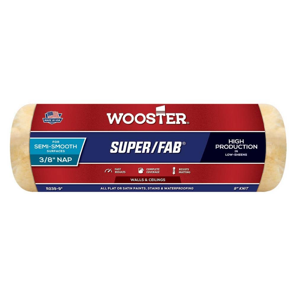 Wooster 9 in. x 3/8 in. Super/Fab High-Density Knit Roller Cover