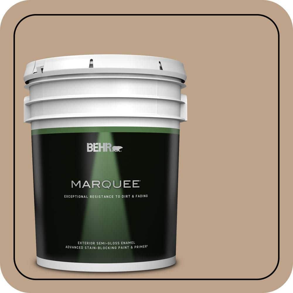 BEHR MARQUEE 5 gal. #N260-4 Merino Semi-Gloss Enamel Exterior Paint & Primer