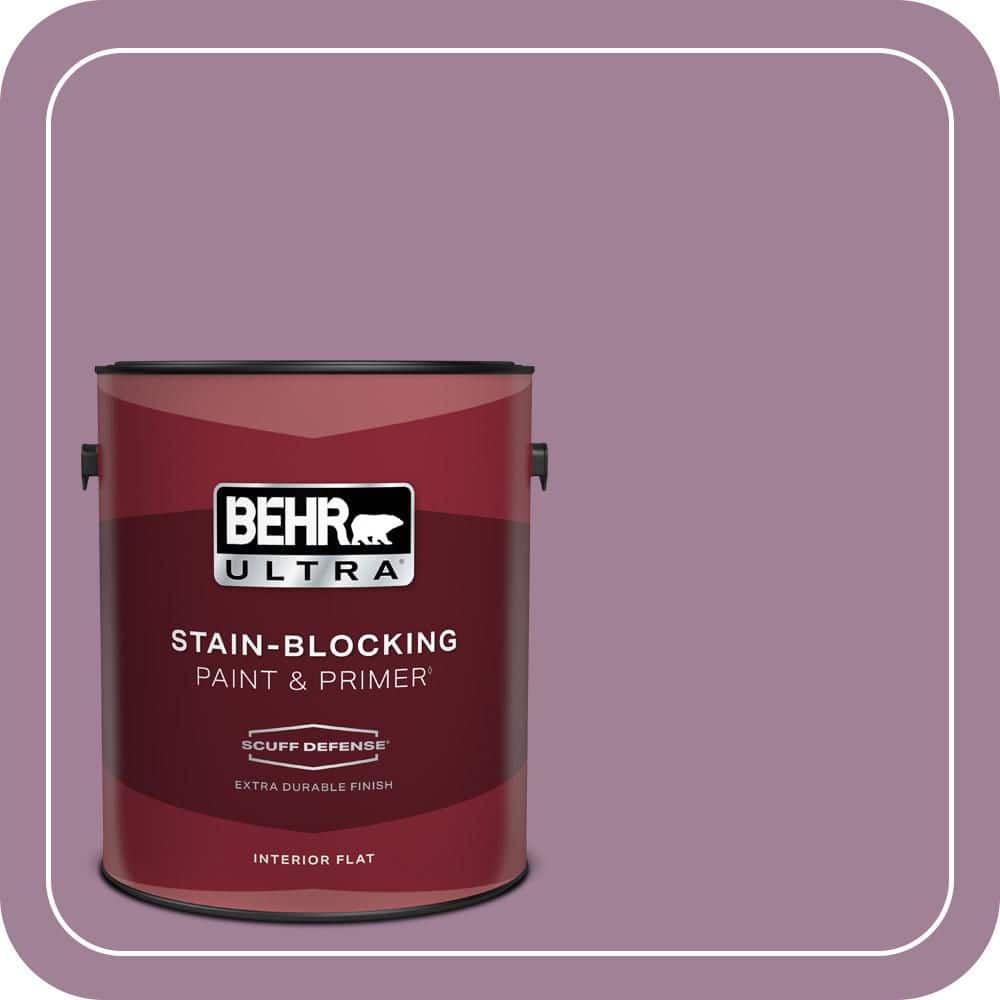 BEHR ULTRA 1 gal. #PMD-82 Violet Bouquet Extra Durable Flat Interior Paint & Primer