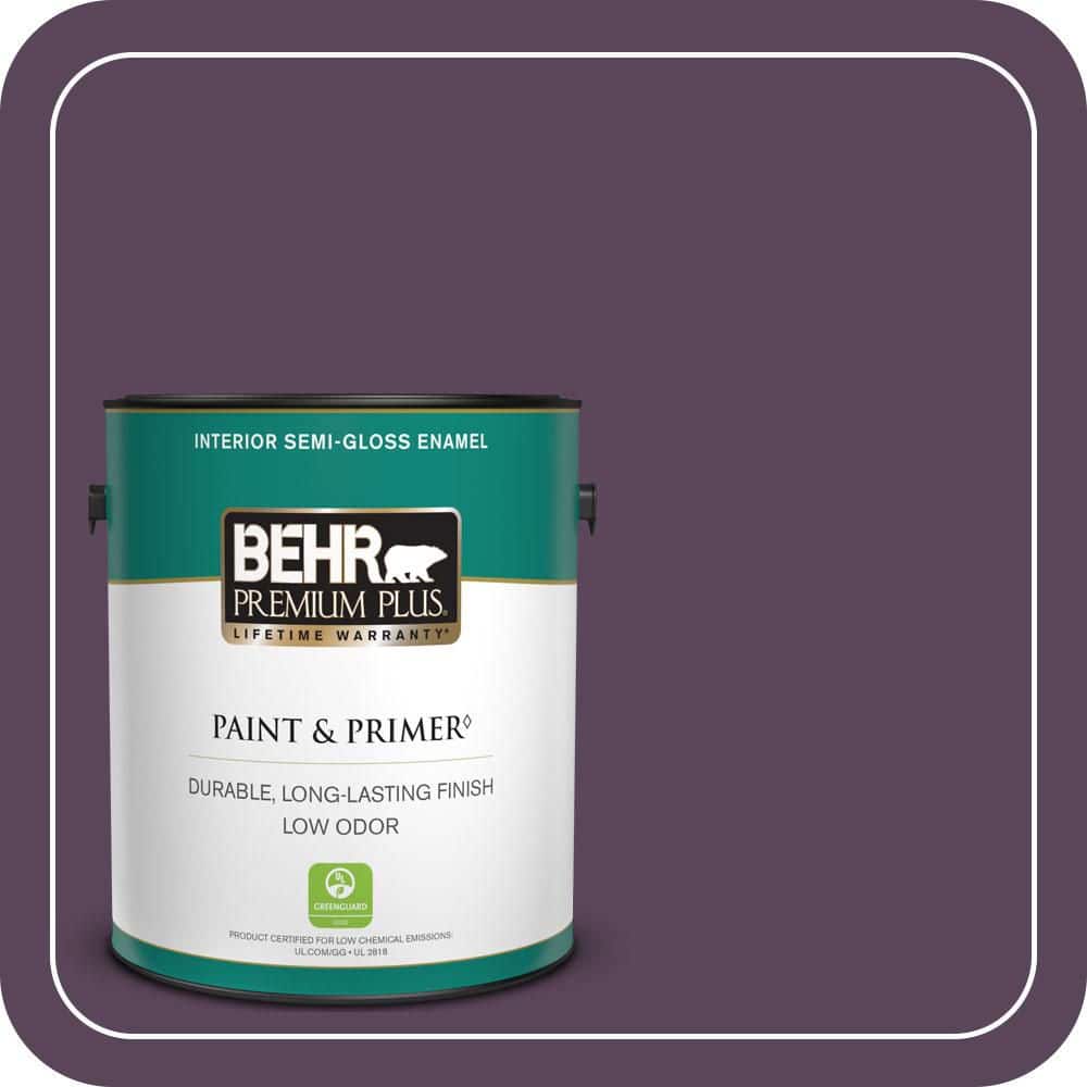 BEHR PREMIUM PLUS 1 gal. #T11-3 Strike a Pose Semi-Gloss Enamel Low Odor Interior Paint & Primer