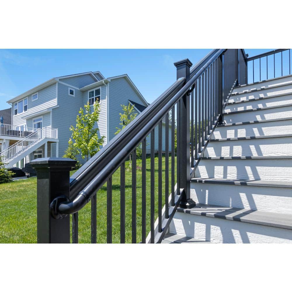 Aria Railing ADA Aluminum Pipe Rail and Return Kit in Black (3)