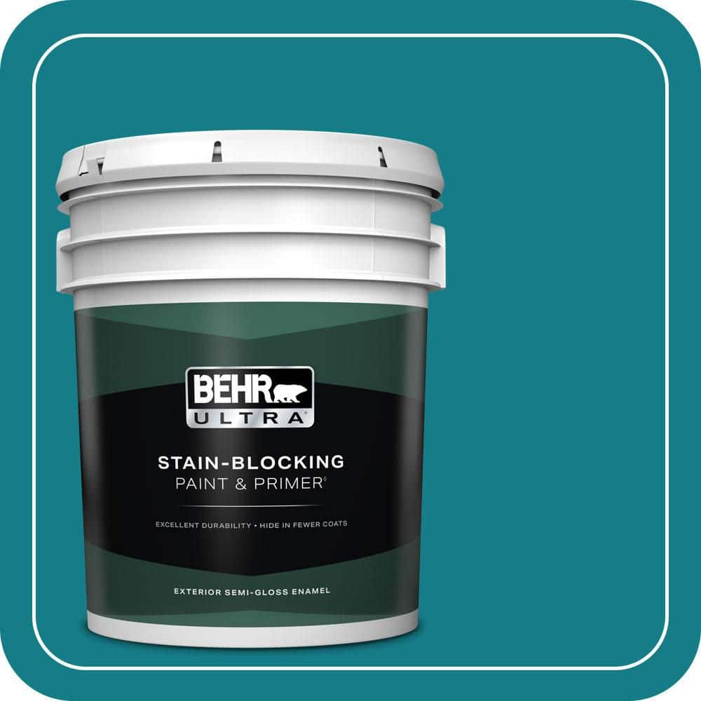 BEHR ULTRA 5 gal. #PPU13-01 Caribe Semi-Gloss Enamel Exterior Paint & Primer