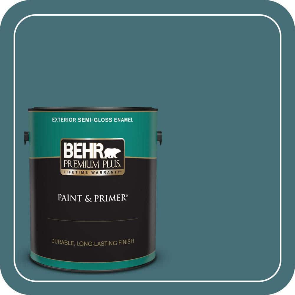 BEHR PREMIUM PLUS 1 gal. #520F-6 Cathedral Semi-Gloss Enamel Exterior Paint & Primer
