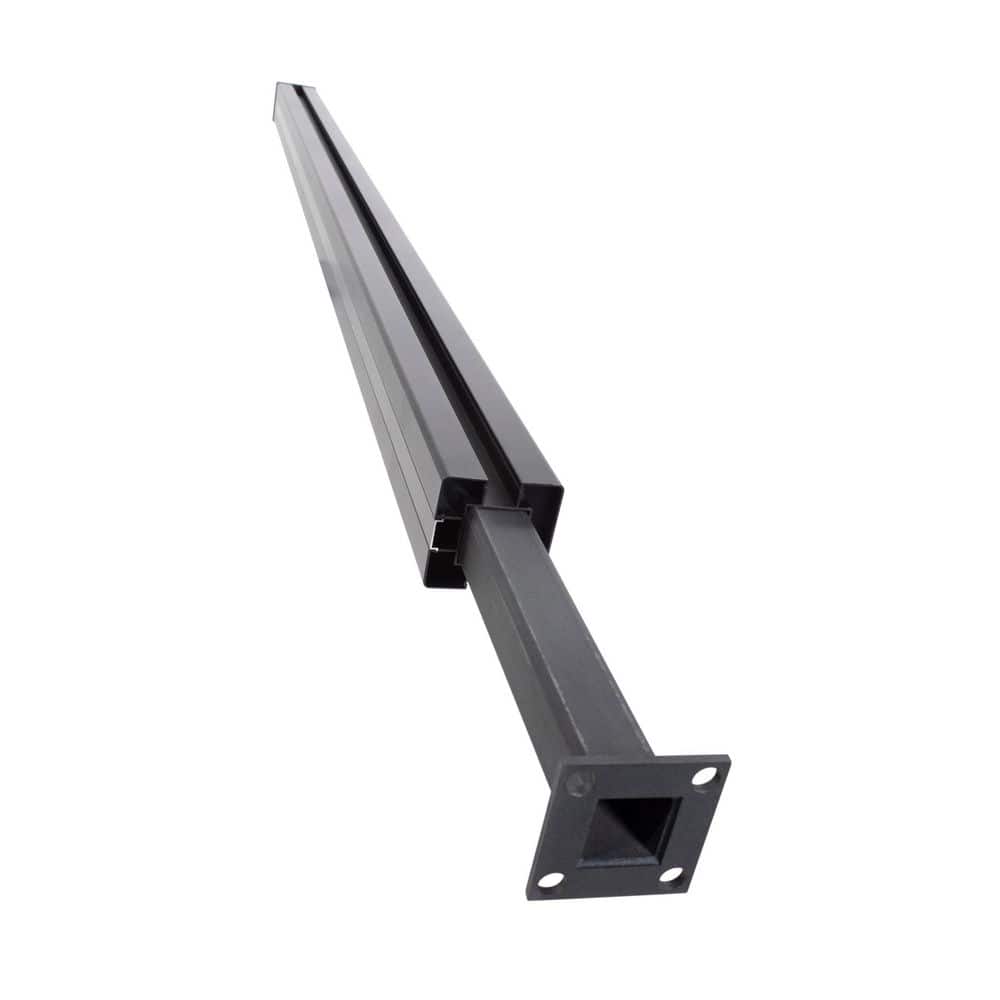 Ejoy 3.15 in. x 3.15 in. x 5.9 ft. Black Aluminum End Post Kit For Vertical Installation 1-Pack (3)