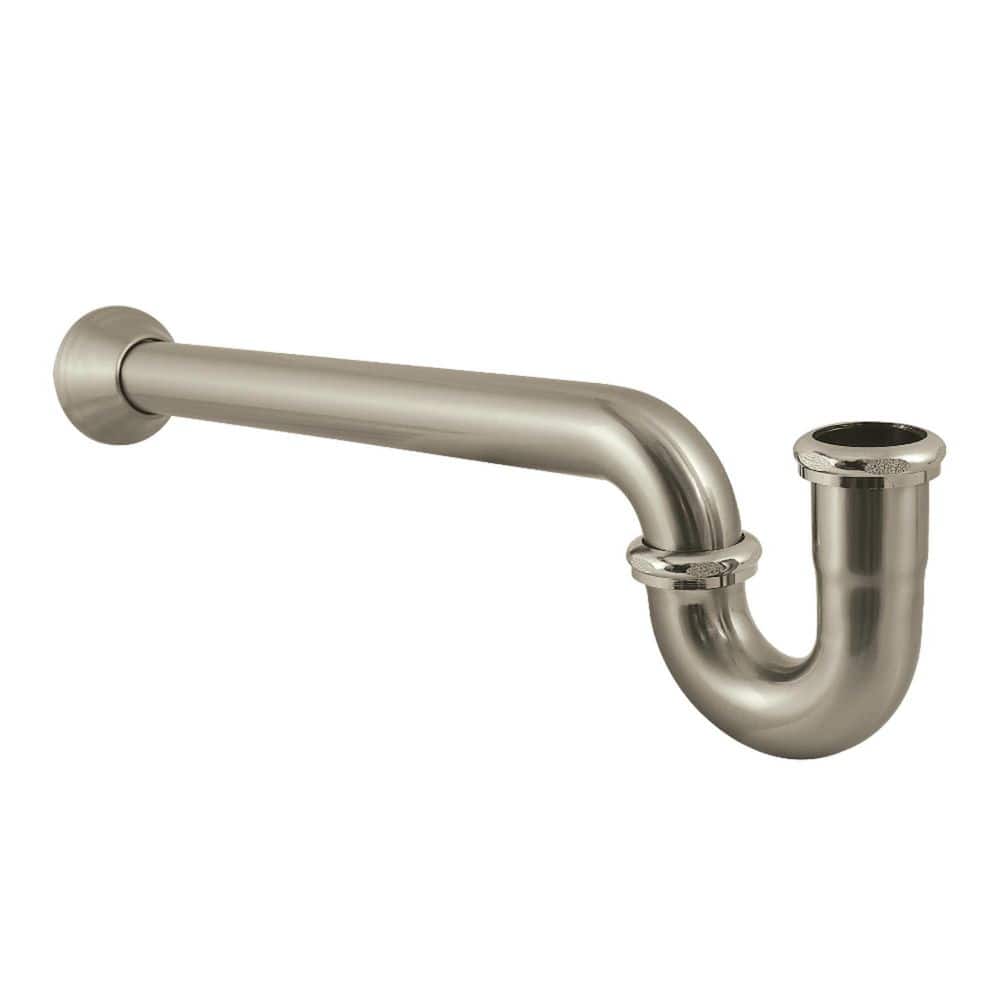 Kingston Brass Vintage 1-1/4 in. 18-Gauge Brass Decor P-Trap in Brushed Nickel (1)