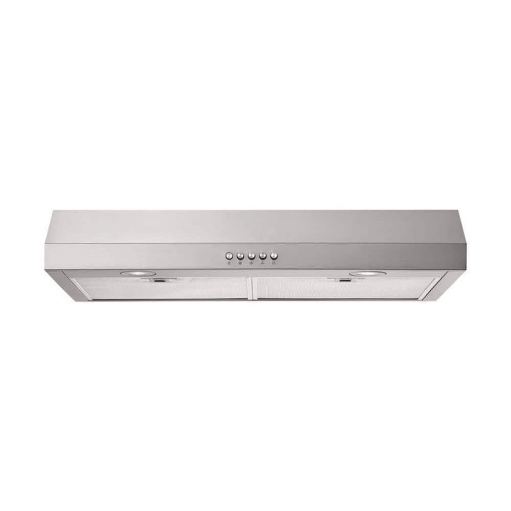 Vissani Caprelo 30 in. 320 CFM Convertible Under Cabinet Range Hood in Stainless Steel with LED Lighting and 3 Fan Speeds