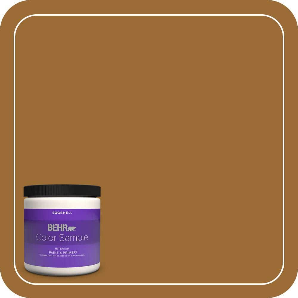 BEHR PREMIUM PLUS 8 oz. #PPU6-01 Curry Powder Eggshell Enamel Interior Paint & Primer Color Sample
