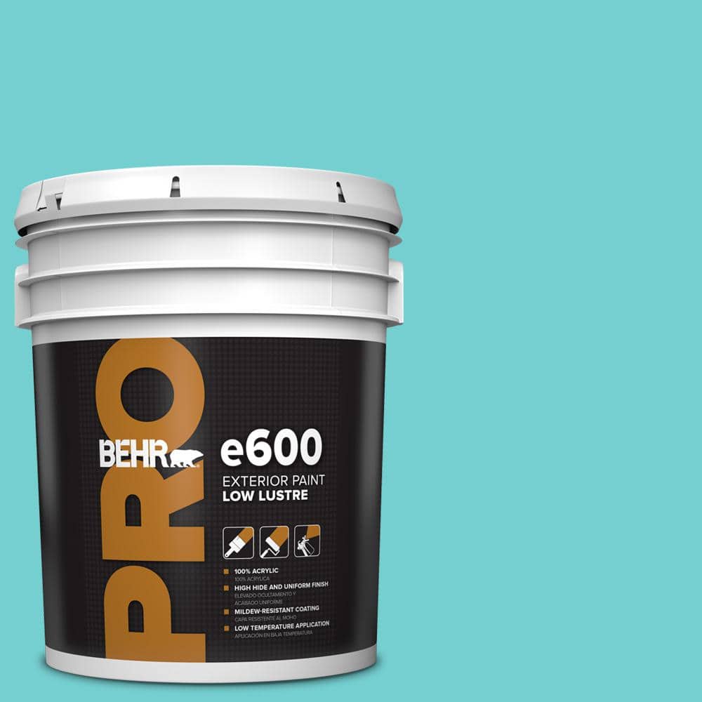 BEHR PRO 5 gal. #P460-3 Soft Turquoise Low Luster Exterior Paint