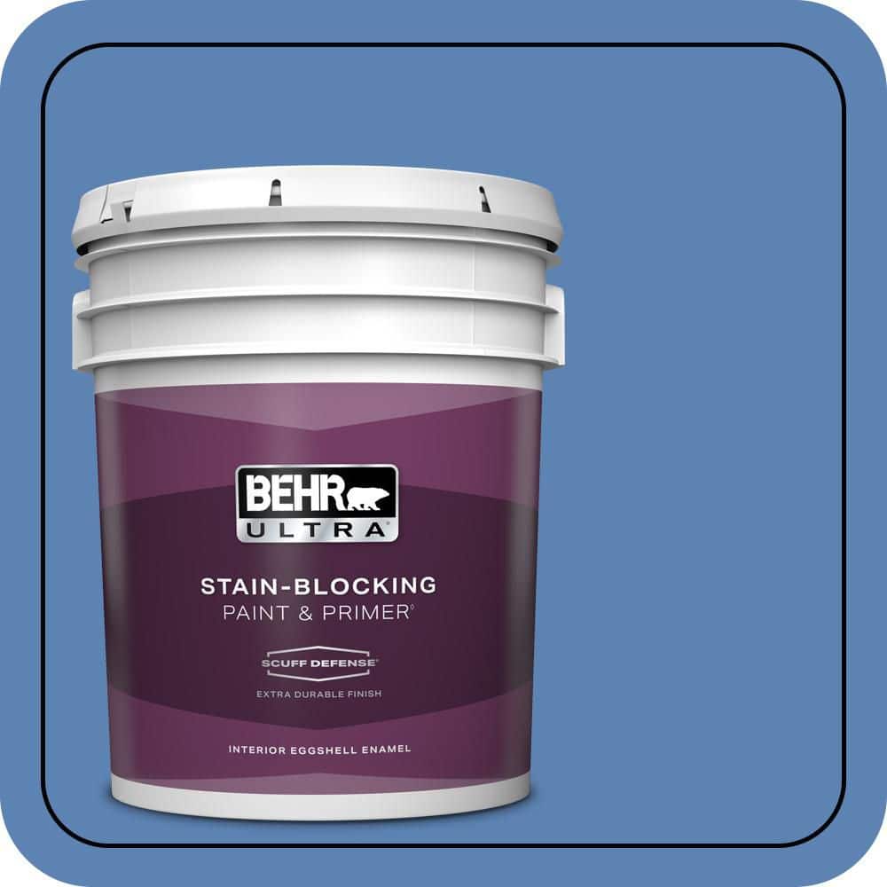 BEHR ULTRA 5 gal. #PPU15-06 Neon Blue Extra Durable Eggshell Enamel Interior Paint & Primer