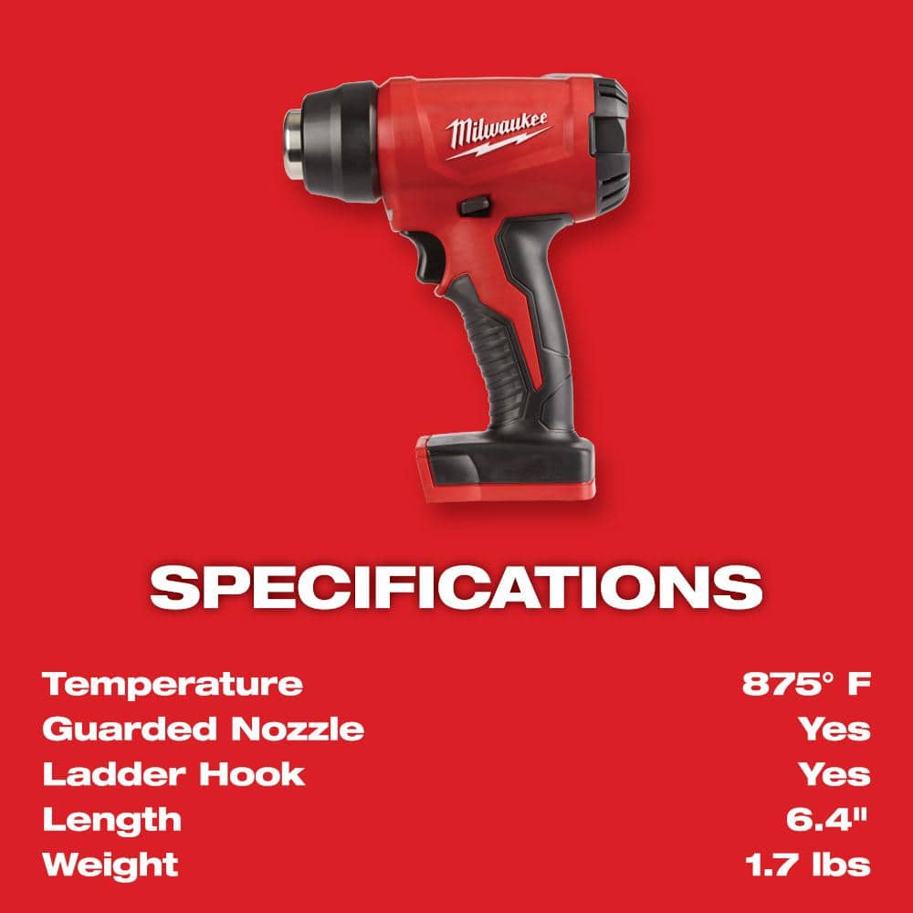 Milwaukee M18 18V Lithium-Ion Cordless Compact Heat Gun (Tool-Only) (3)