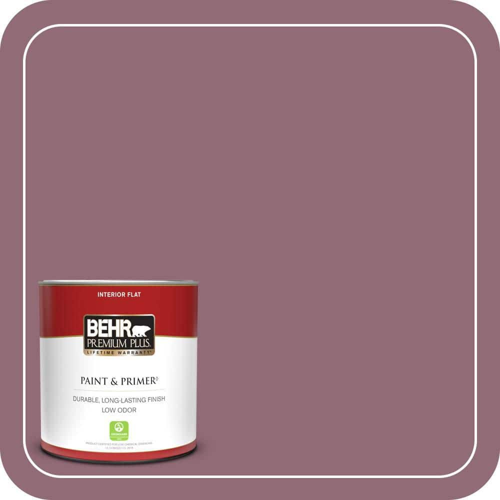 BEHR PREMIUM PLUS 1 qt. #S120-6 Full Glass Flat Low Odor Interior Paint & Primer