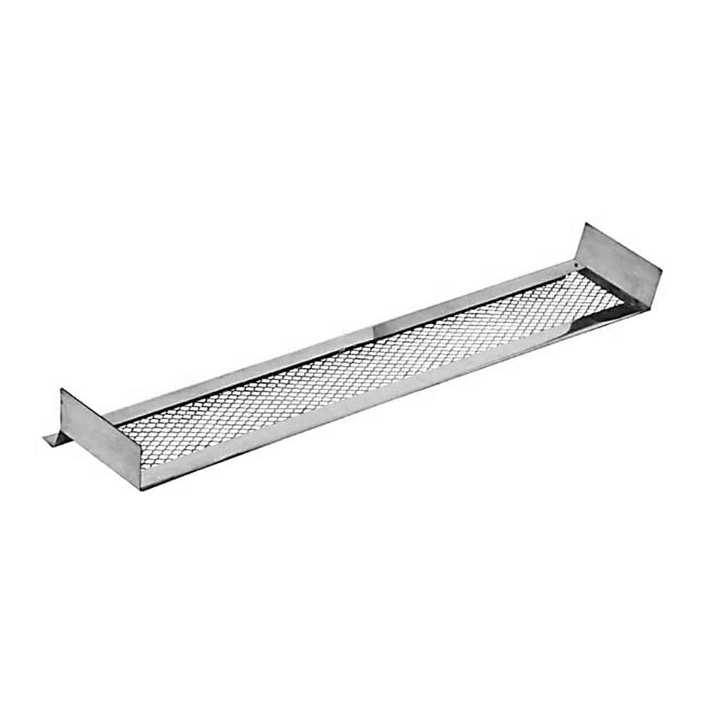 Gibraltar Building Products 22-5/8 in. x 3-1/2 in. Rectangular Silver Built-in Screen Galvanized Steel Soffit Vent (3)