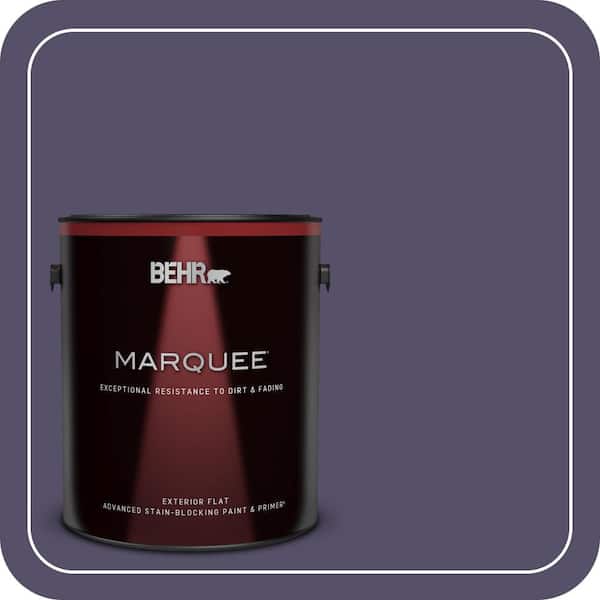 BEHR MARQUEE 1 gal. #650F-7 Violet Eclipse Flat Exterior Paint & Primer (2)