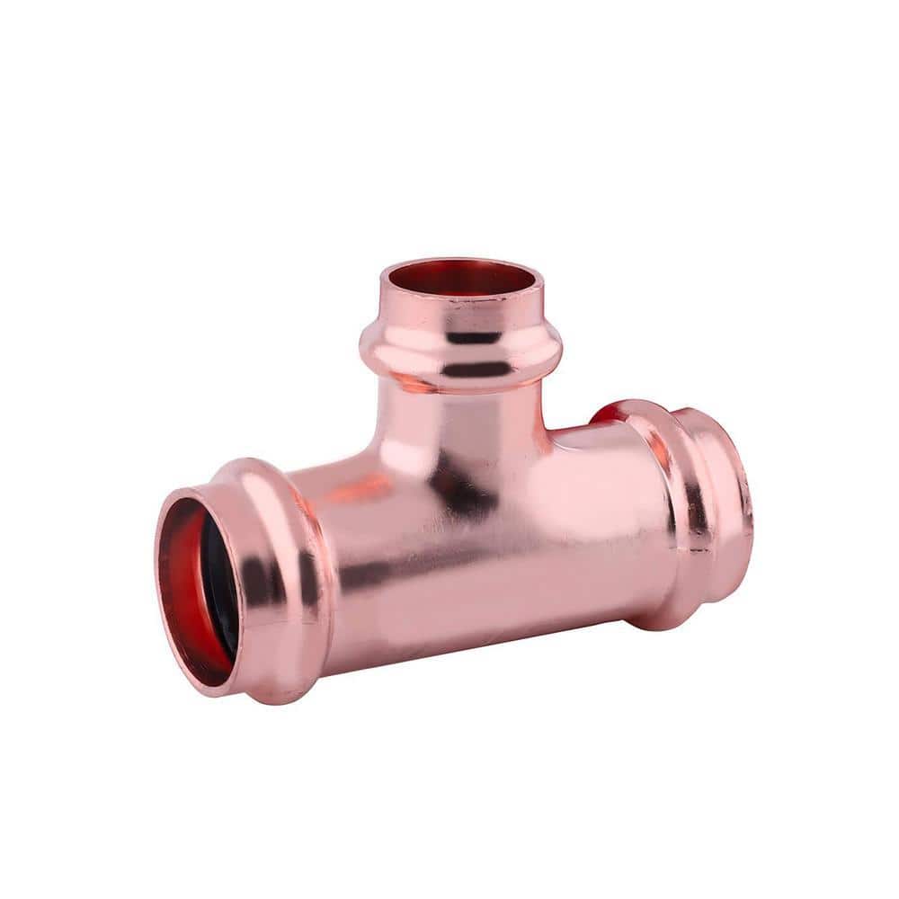 Guardian 2-1/2 in. x 2-1/2 in. x 1-1/4 in. Copper Press XL Tee Press Fit x Press Fit x Press Fit