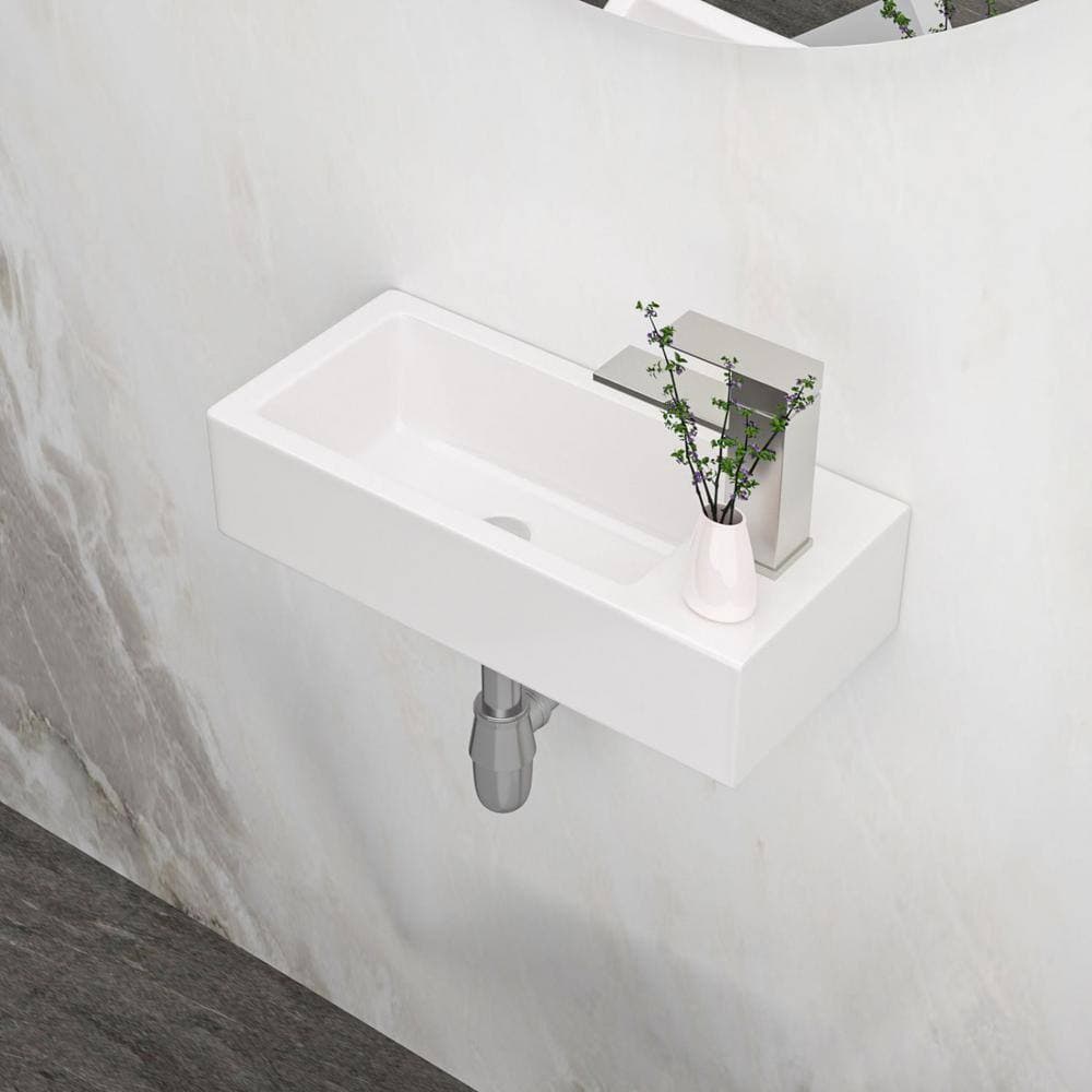 Miscool Anky 3.54 in. H Wall Mounted Bathroom Sink in White Ceramic (2)