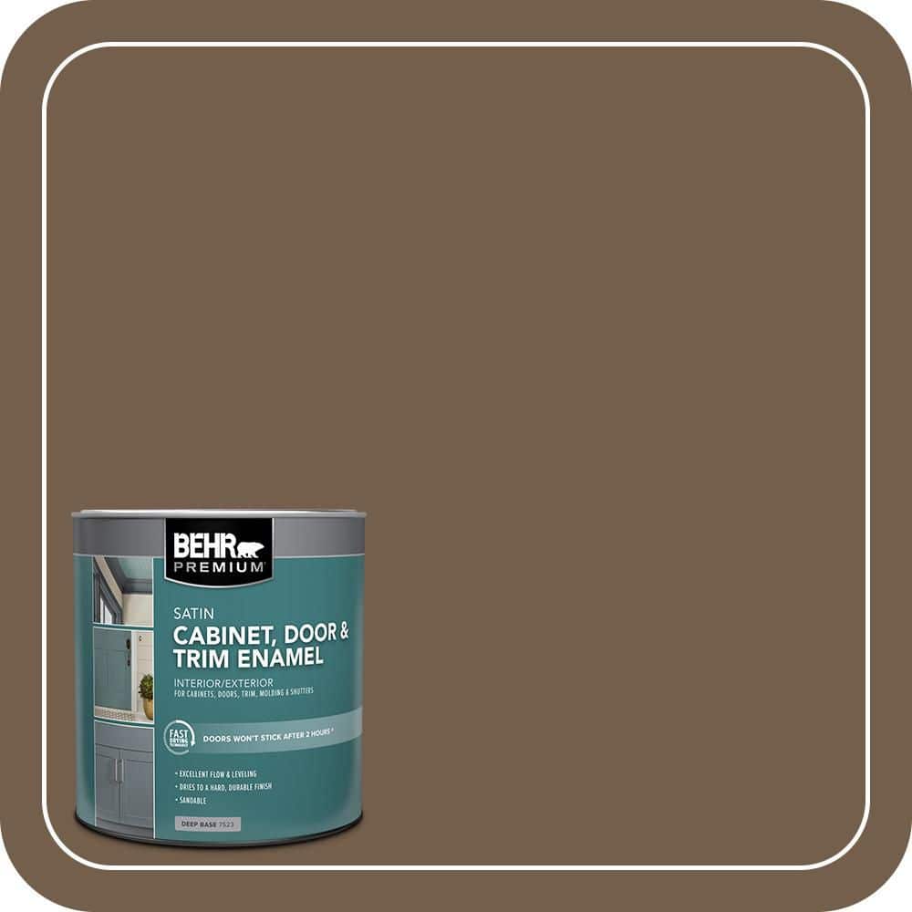 BEHR PREMIUM 1 qt. #MS-46 Chestnut Brown Satin Enamel Interior/Exterior Cabinet, Door & Trim Paint