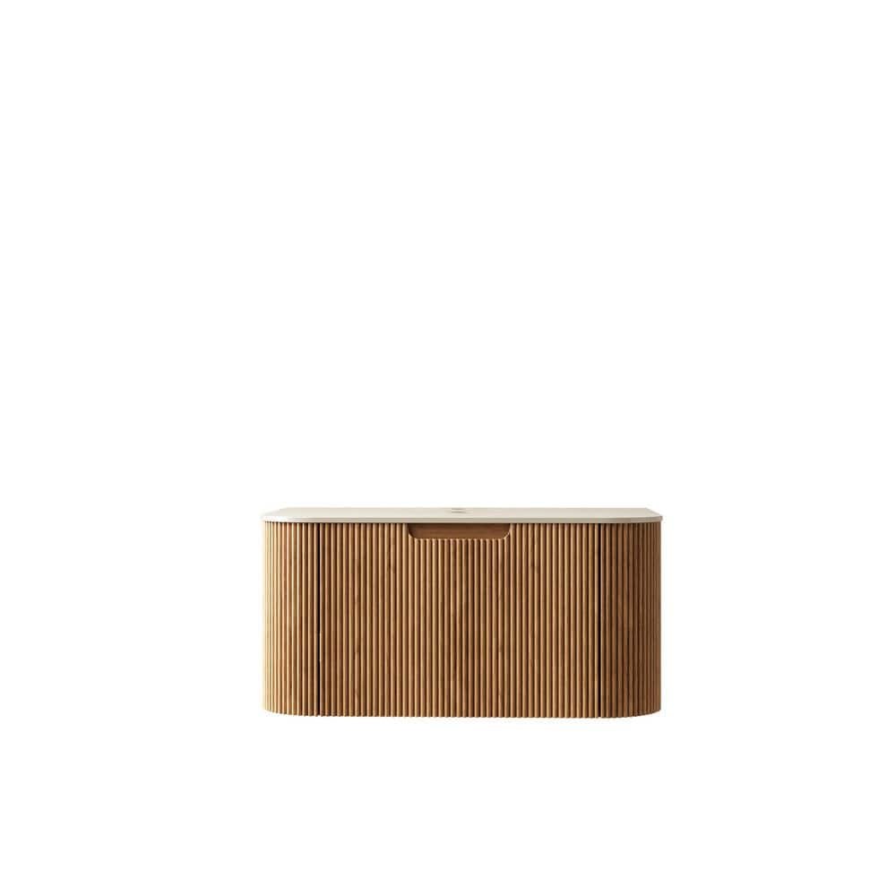 Buruis 30 in. Bath Vanity Cabinet without Top in Brown with 2 Drawers, Basin, Faucet and Sink Not Included (3)