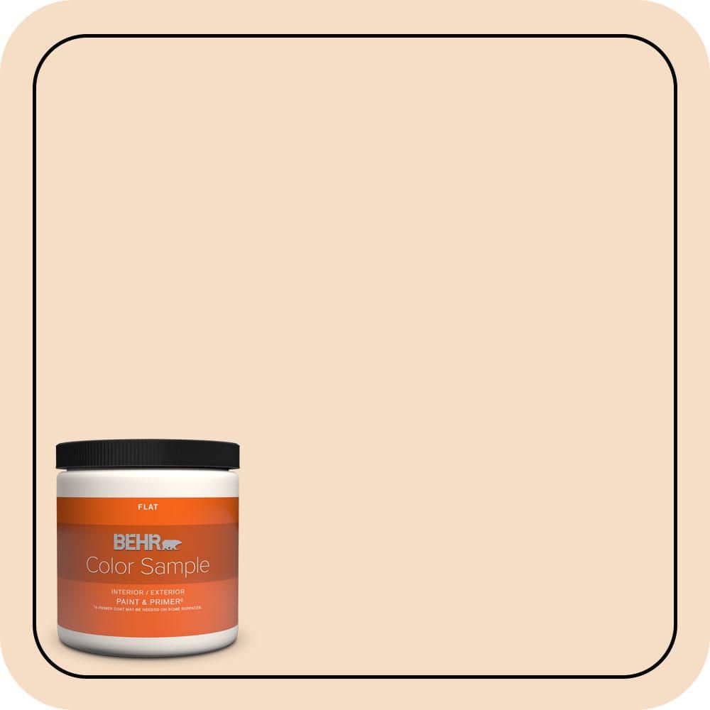 BEHR PREMIUM PLUS Home Decorators Collection #HDC-SP14-3 Faint Peach Flat Interior/Exterior Paint & Primer Color Sample (1)