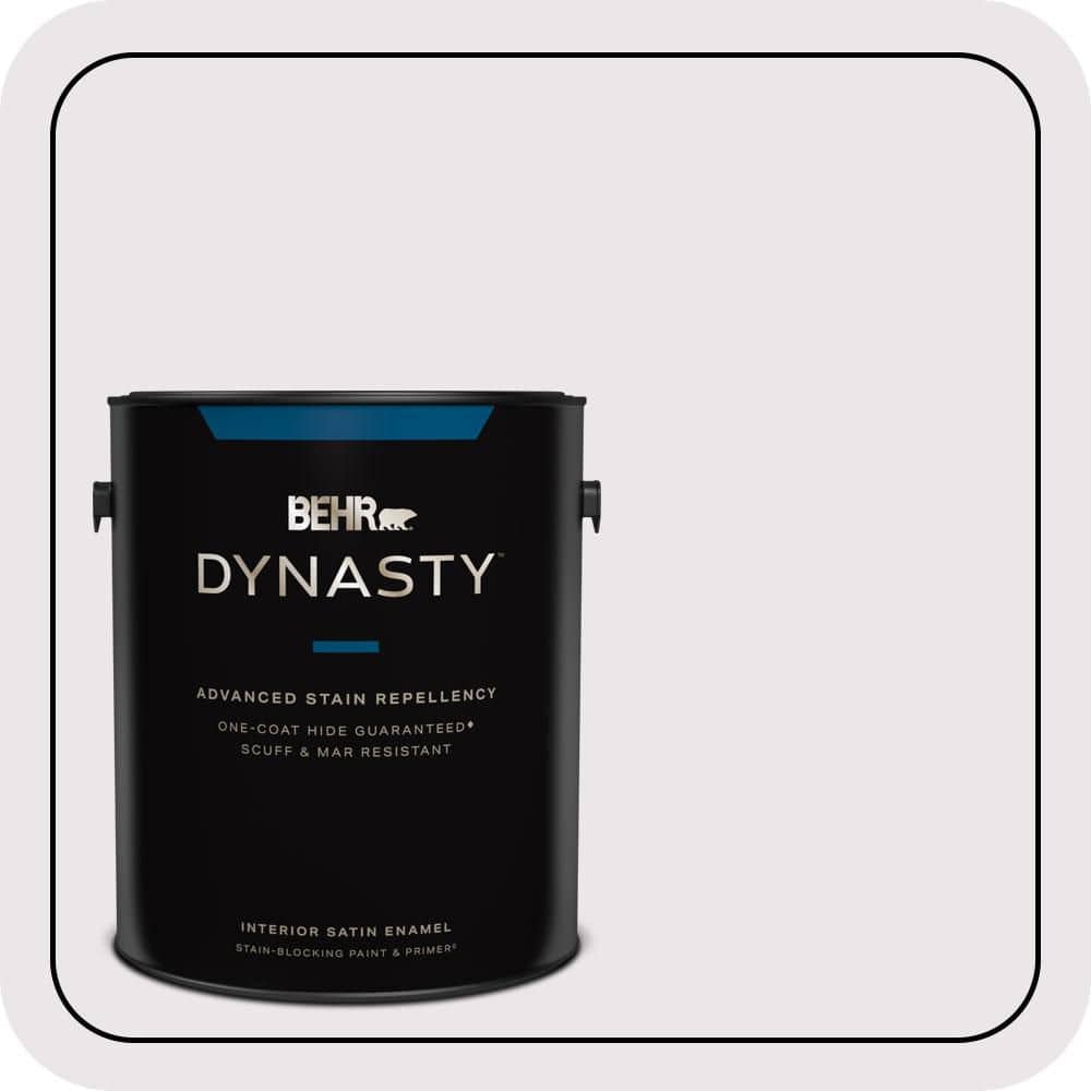 BEHR DYNASTY 1 gal. #PR-W03 Melodic White Satin Enamel Interior Stain-Blocking Paint and Primer