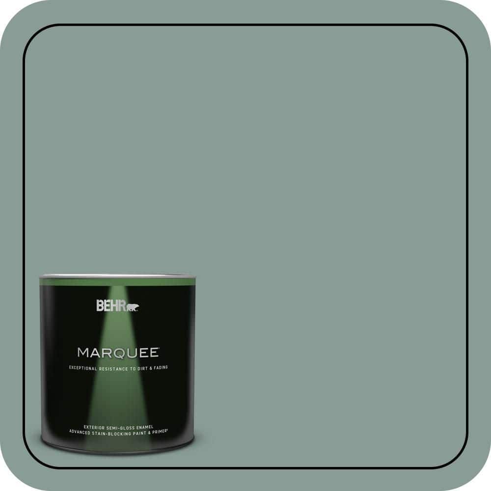 BEHR MARQUEE 1 qt. #490F-5 Cloud Burst Semi-Gloss Enamel Exterior Paint & Primer