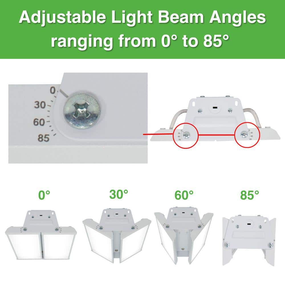 Commercial Electric 1-Pack 15 in. 19000 Lumens 120-277V Dimmable Adjustable Beam Selectable CCT and Lumens Integrated LED High Bay Light (4)