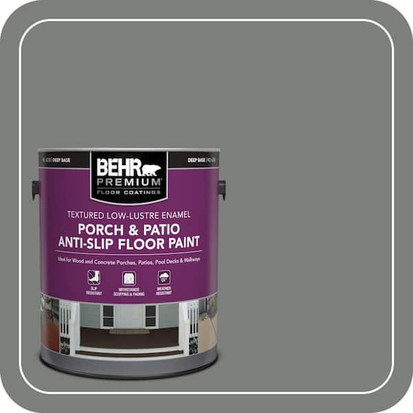 BEHR PREMIUM 1 gal. #MQ6-20 Coastal Storm Textured Low-Lustre Enamel Interior/Exterior Porch and Patio Anti-Slip Floor Paint (2)