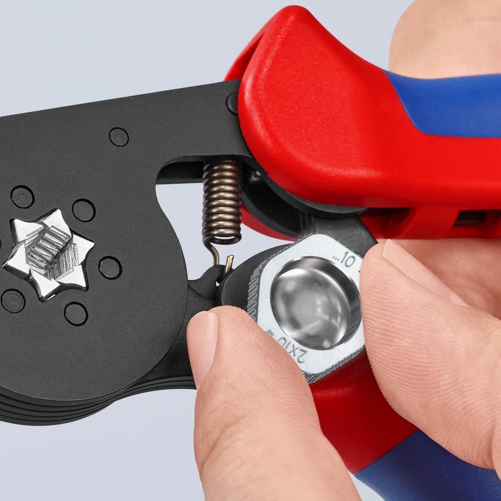 KNIPEX 7-1/4 in. Self-Adjusting Crimping Pliers for End Sleeves (2)