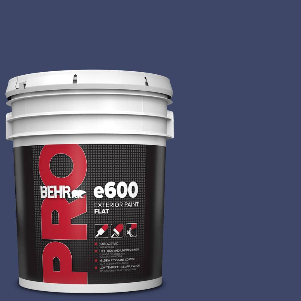 BEHR PRO 5 gal. #S-H-620 Midnight Sky Flat Exterior Paint