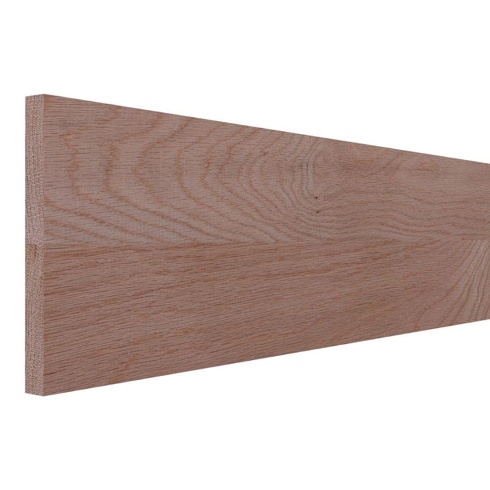 Ornamental Mouldings 0.75 in. T x 7.25 in. W x 72 in. L Unfinished Natural Red Oak Wood Board