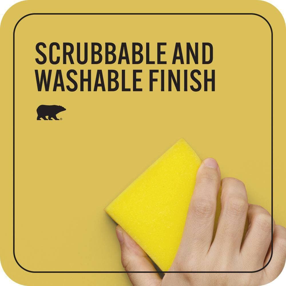 BEHR PREMIUM PLUS #P320-6 Sulfur Yellow Flat Interior/Exterior Paint & Primer Color Sample (2)