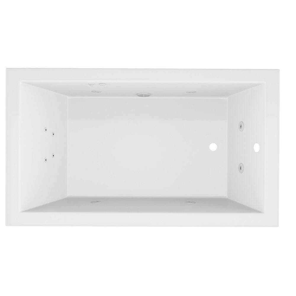 Universal Tubs 66 in. x 36 in. Rectangular Whirlpool Bathtub with Left Drain in White with Maintenance Heater, Pump (3)