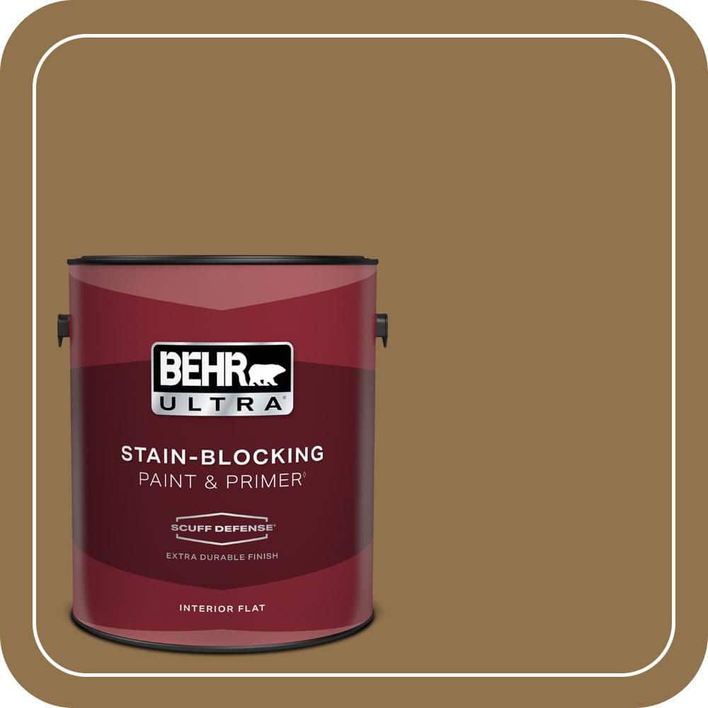 BEHR ULTRA 1 gal. #N290-7 Marrakech Brown Extra Durable Flat Interior Paint & Primer (1)