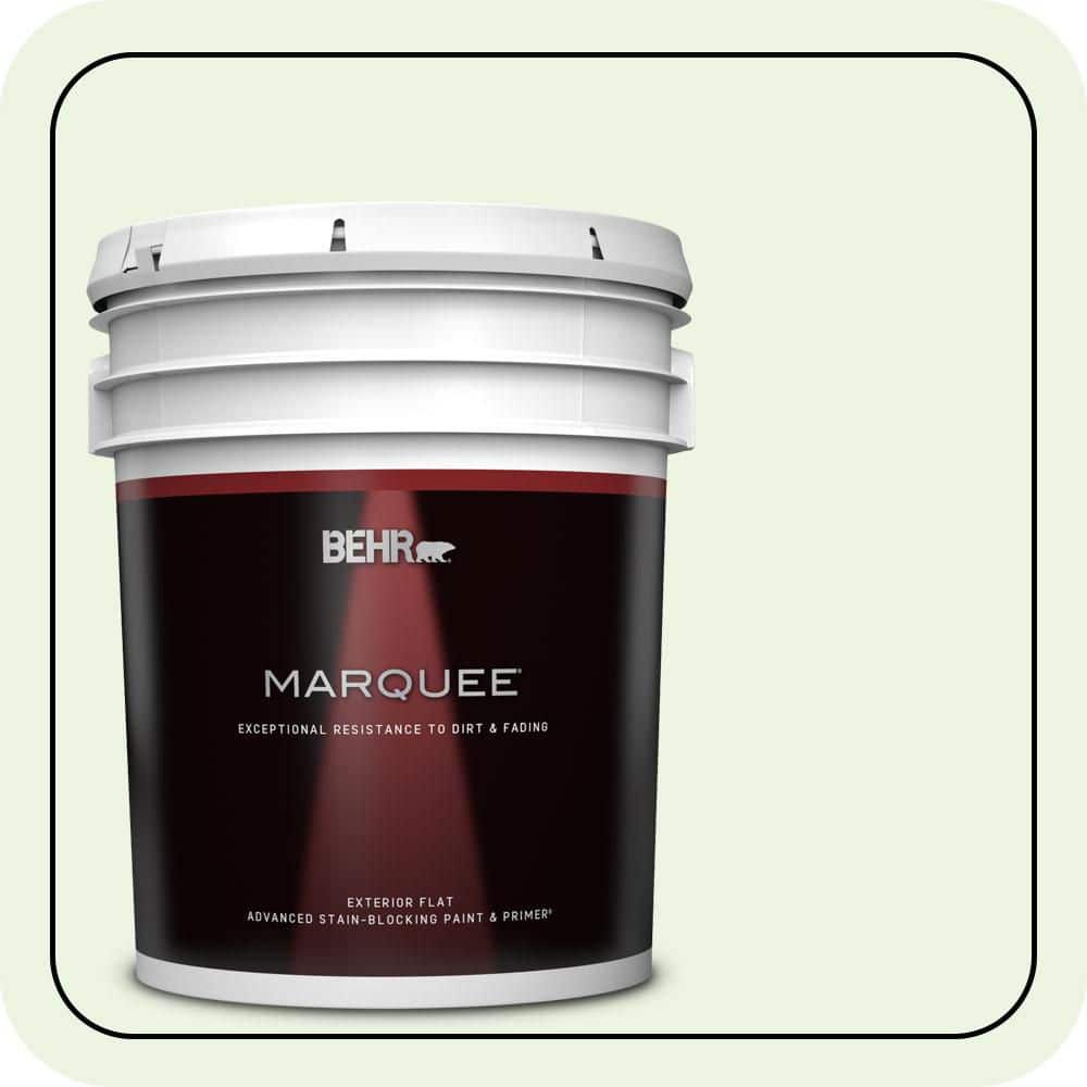 BEHR MARQUEE 5 gal. #430A-1 Mint Hint Flat Exterior Paint & Primer