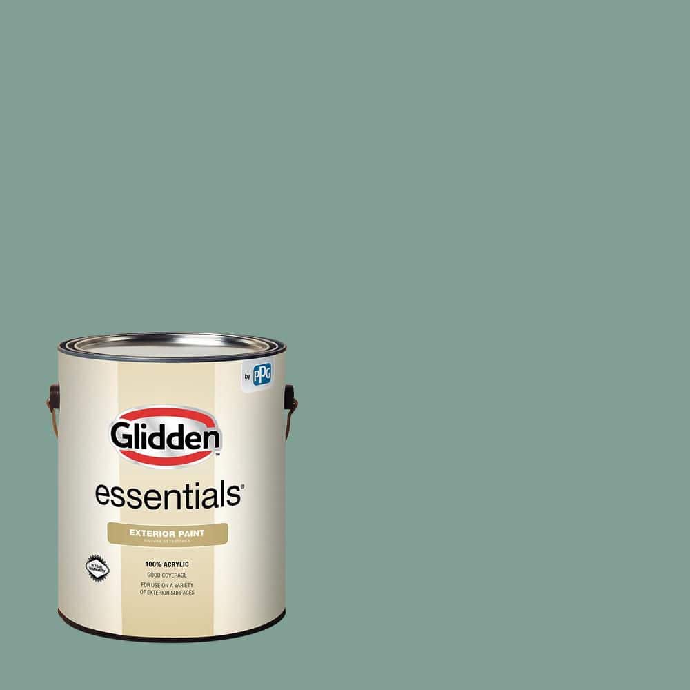Glidden Essentials 1 gal. PPG1137-5 Silver Laurel Flat Exterior Paint