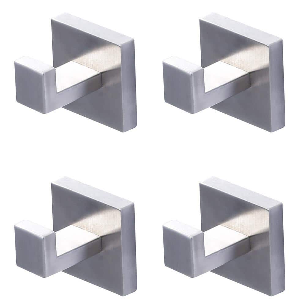 ALEASHA J-Hook Wall Mounted Hook Robe/Towel Hooks 4 pcs (1)