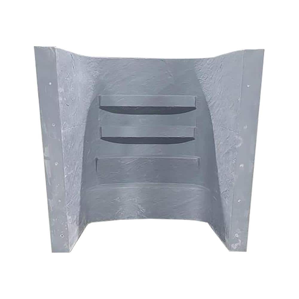 SHAPE PRODUCTS Slatewell 54 in. x 60 in. Fiberglass Egress Window Well