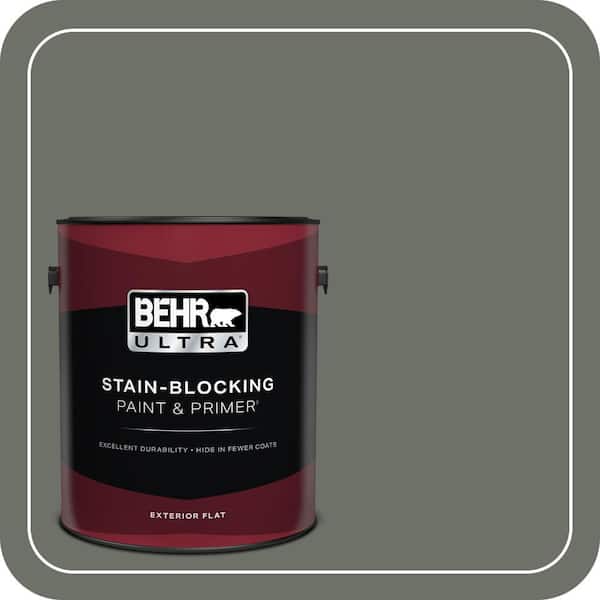 BEHR PREMIUM PLUS #ECC-41-3 Laurel Oak Flat Interior/Exterior Paint & Primer Color Sample (3)