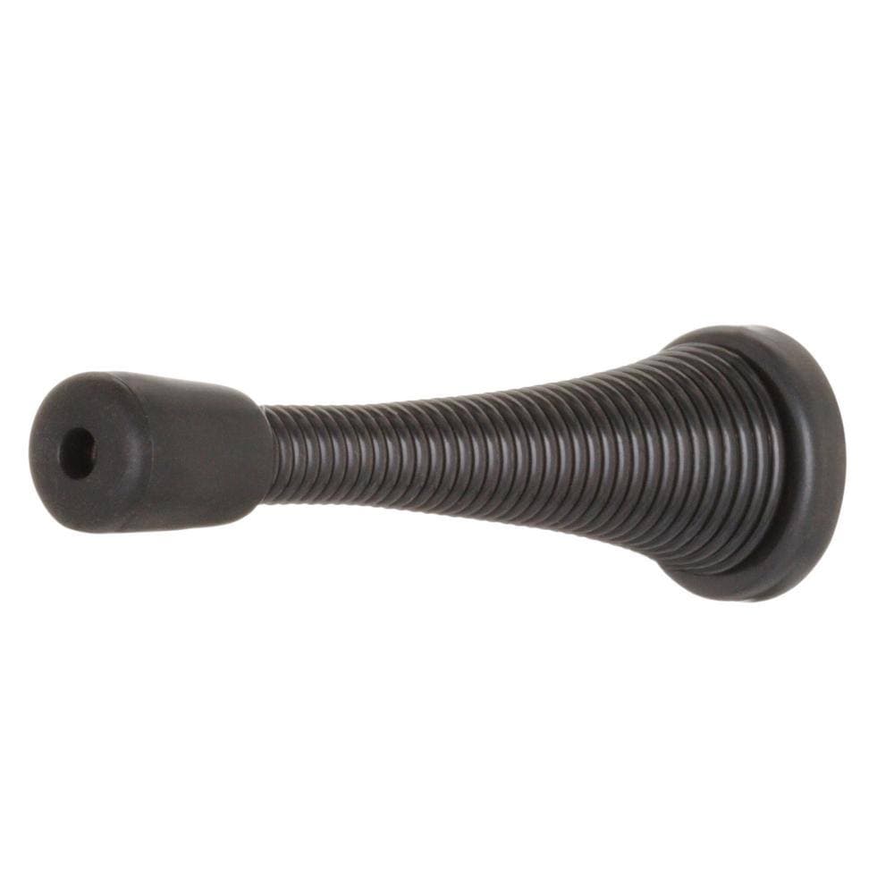 Everbilt 4 in. Matte Black Spring Door Stop (3)