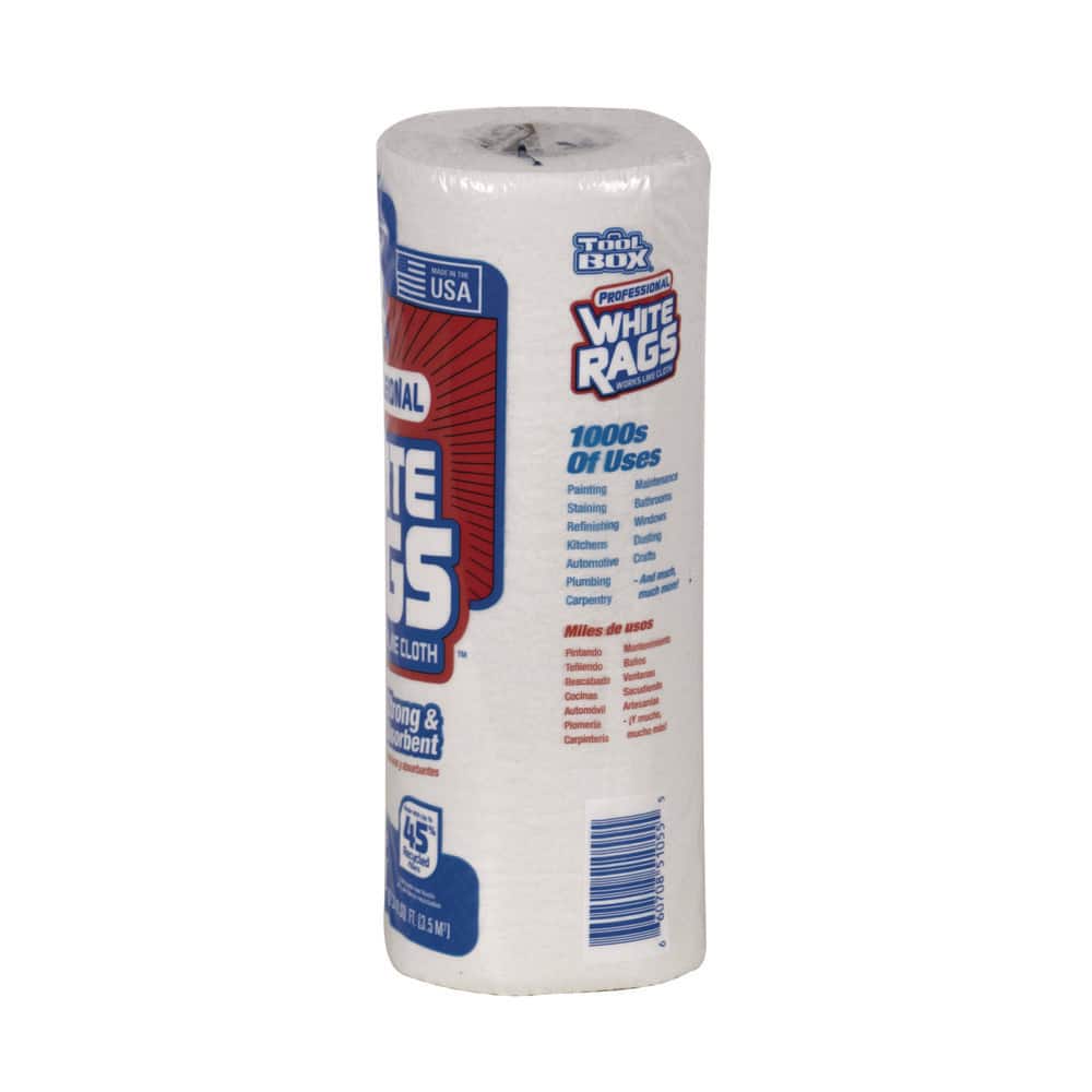 TOOL BOX BRAND Professional White Rags (55-Sheets, 9 in. x 11in., Disposable Painter's Rags) (2)