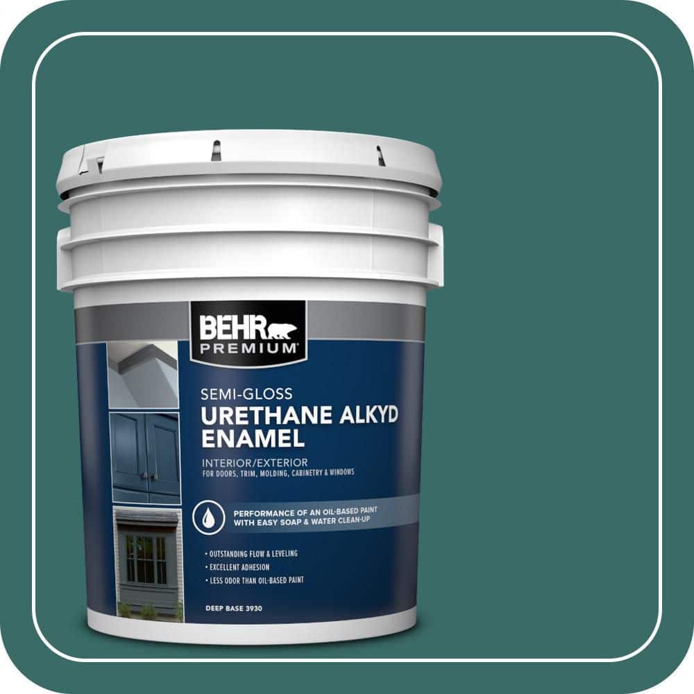 BEHR PREMIUM 5 gal. #M450-7 Beta Fish Urethane Alkyd Semi-Gloss Enamel Interior/Exterior Paint