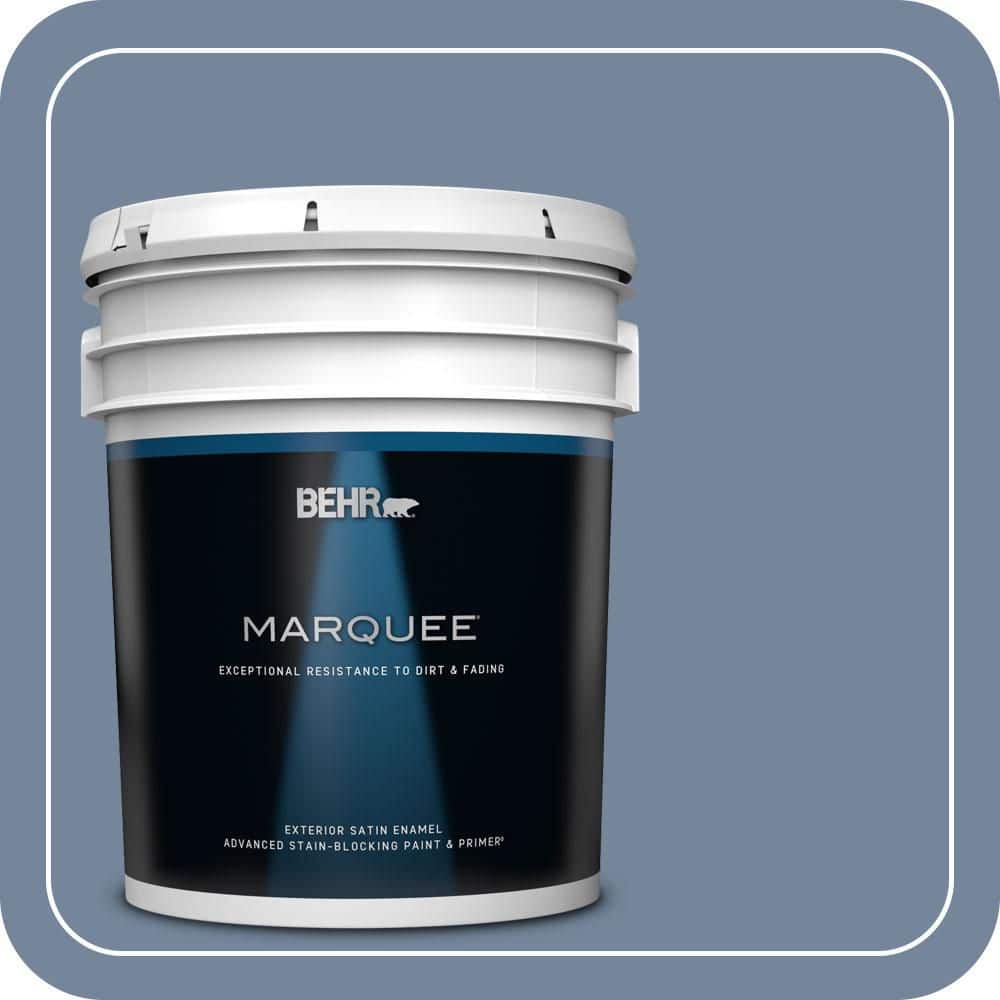 BEHR MARQUEE 5 gal. #580F-5 Mysteria Satin Enamel Exterior Paint & Primer