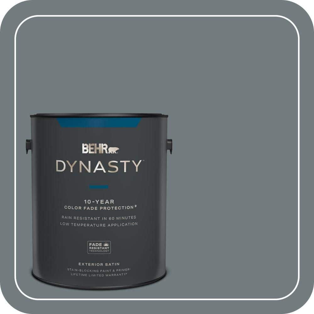 BEHR DYNASTY 1 gal. #PPU25-19 Ocean Swell Satin Enamel Exterior Stain-Blocking Paint & Primer