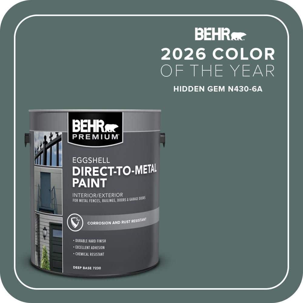 BEHR PREMIUM 1 gal. #N430-6A Hidden Gem Eggshell Direct to Metal Interior/Exterior Paint (1)