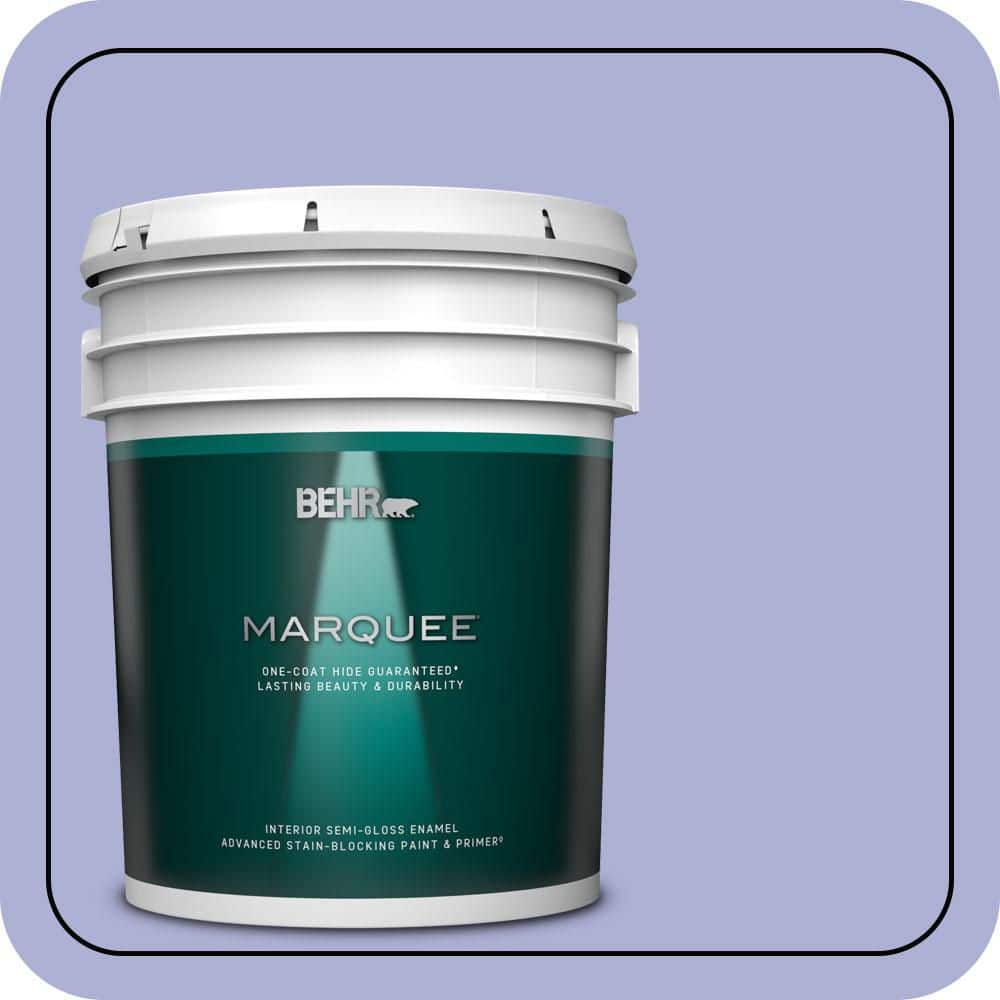 BEHR MARQUEE 5 gal. #620B-4 Pixie Violet Semi-Gloss Enamel Interior Paint & Primer