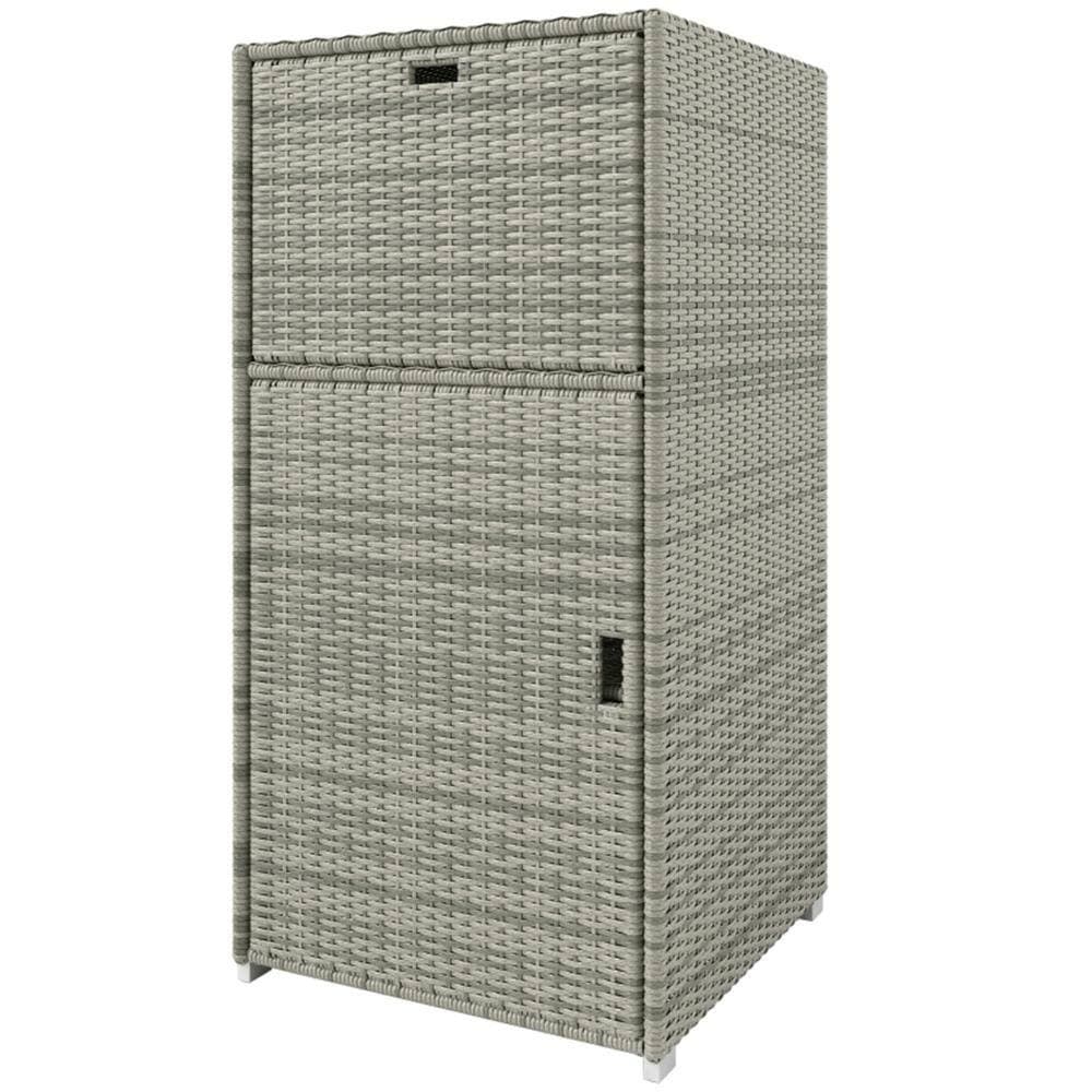 Wudkey 23.6 in. W x 47.2 in. H x 23.6 in. D PE Plastic Rectangular Shelf in Gray, Outdoor Towel Rack, Storage Cabinets (1)