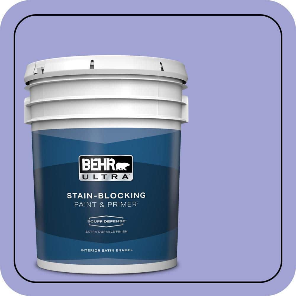 BEHR ULTRA 5 gal. #P550-4 Water Hyacinth Extra Durable Satin Enamel Interior Paint & Primer