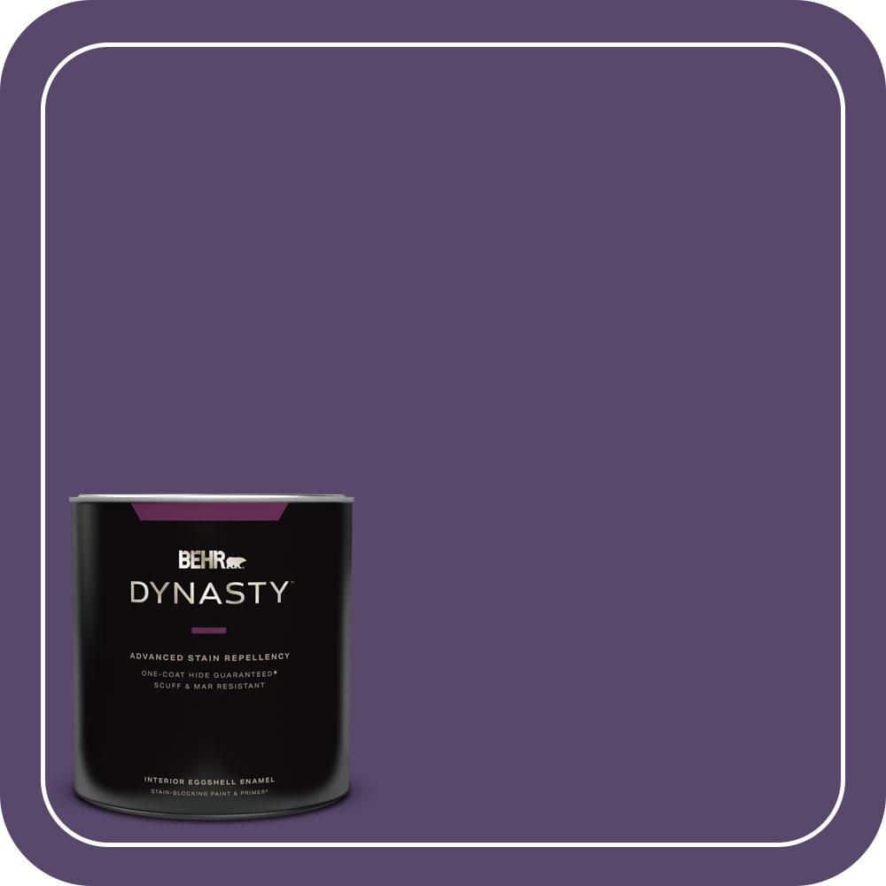BEHR DYNASTY 1 qt. #P570-7 Proper Purple One-Coat Hide Eggshell Enamel Interior Stain-Blocking Paint and Primer